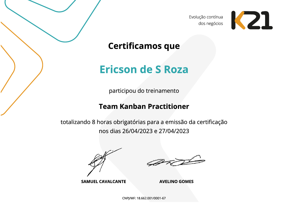 Certificado K21
